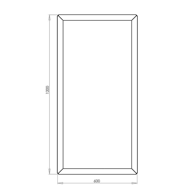 Jardinieră din oțel acoperit cu pulbere Texas 60 x 120 cm