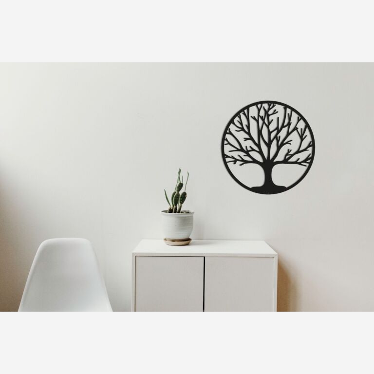 Decor de perete din metal Copac