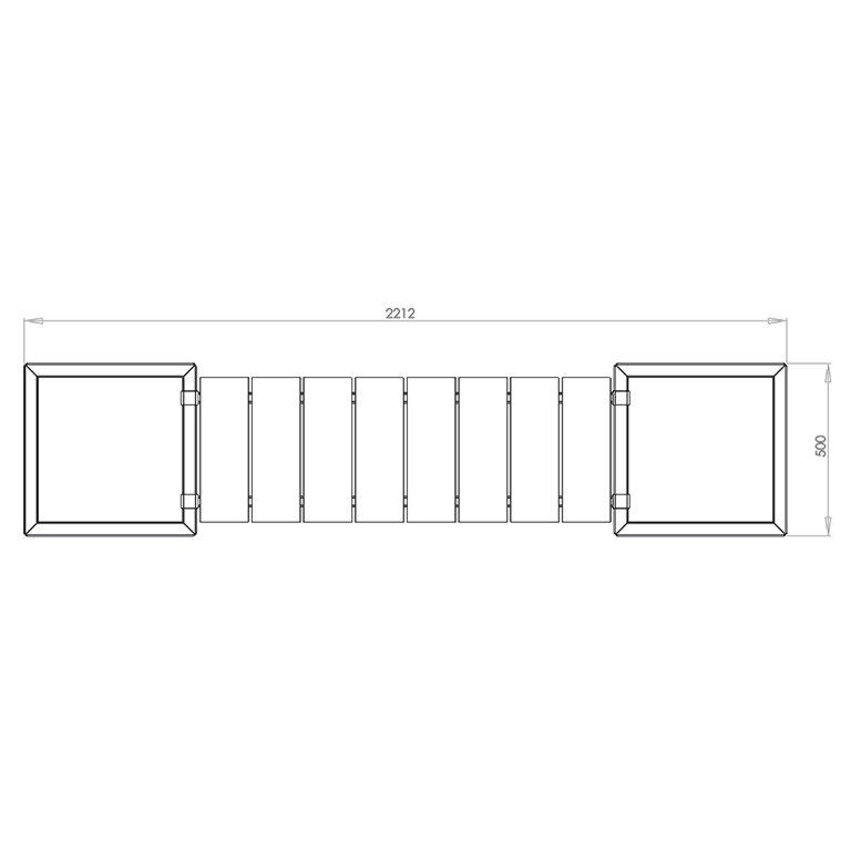 Bancă cu jardiniere din oțel corten Vegas Miami
