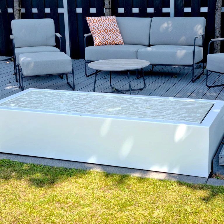 Fântână din aluminium 200 x 80 x 40 cm