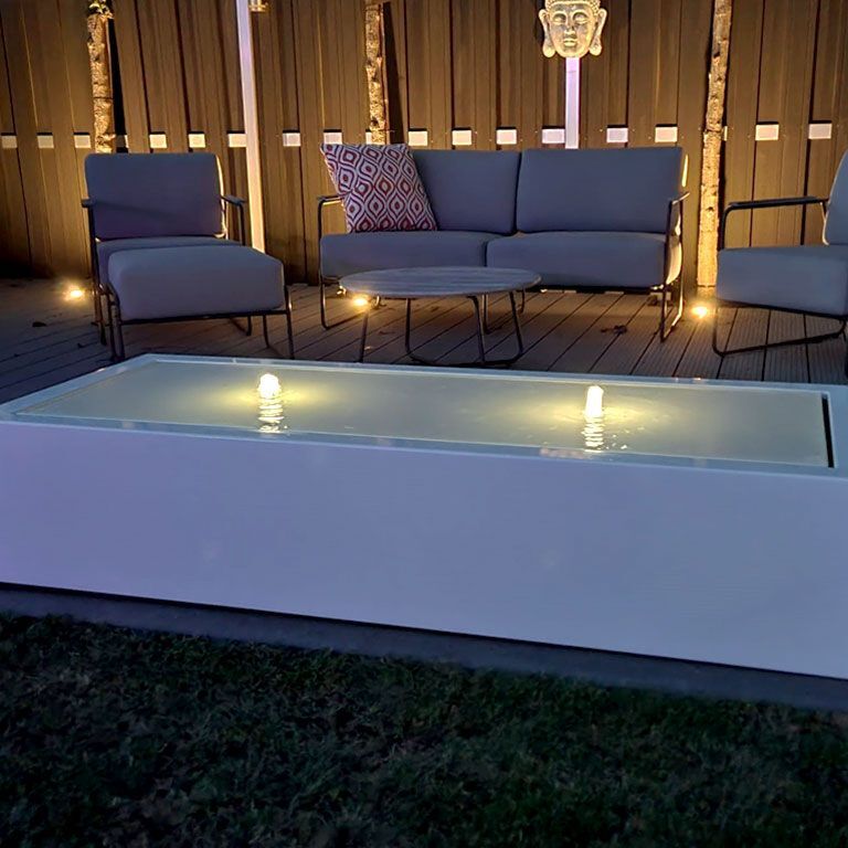 Fântână din aluminium 200 x 80 x 40 cm