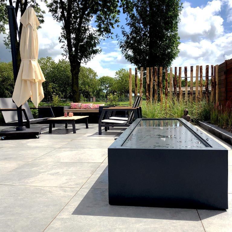 Fântână din aluminium 300 x 80 x 40 cm