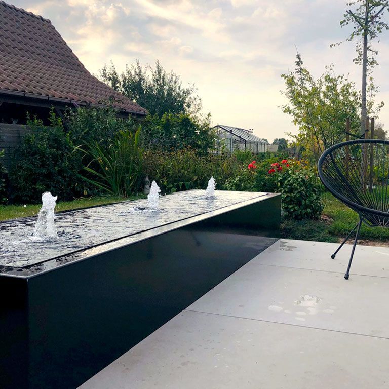 Fântână din aluminium 300 x 80 x 40 cm
