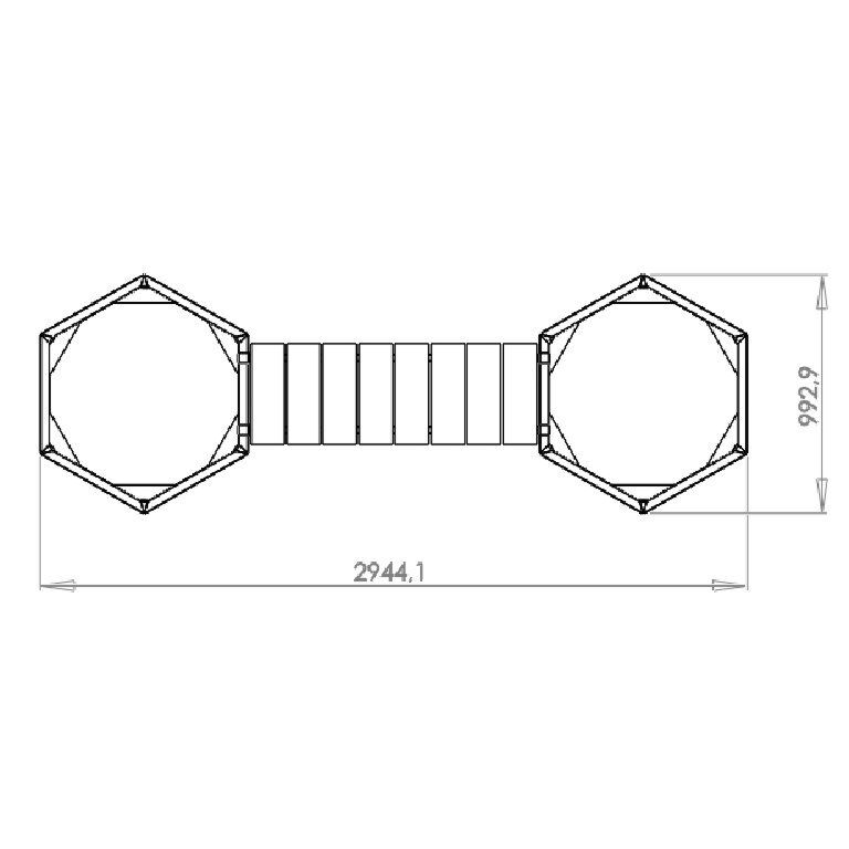 Bancă cu jardiniere din oțel corten Vegas Denver