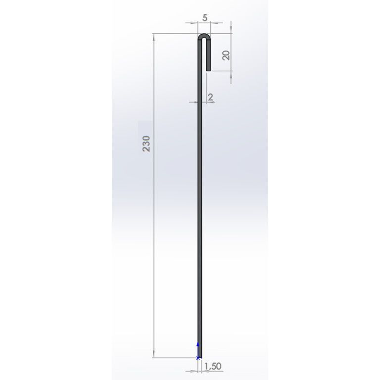 Separator de gazon din oțel corten formă aplatizată 23 cm set complet pe 15 metri