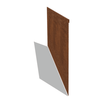 Separator de gazon din oțel corten formă aplatizată 45 cm (lungime 150 cm)