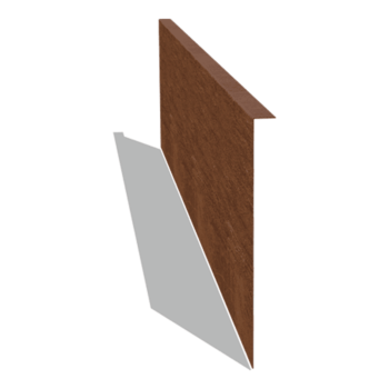 Separator de gazon din oțel corten în unghi 34 cm (lungime 150 cm)