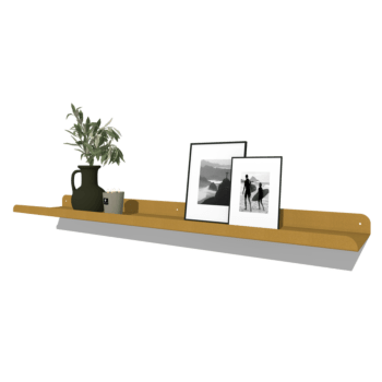 Raft de perete din oțel acoperit cu pulbere în formă de U 120 x 20 cm