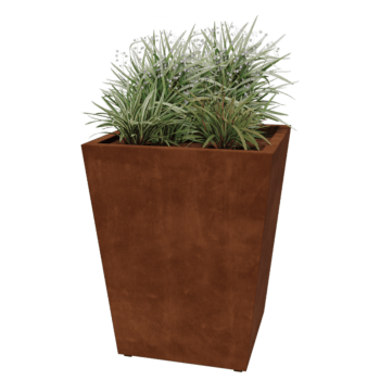 Jardiniere sudată din oțel corten Con 80 x 80 x 100 cm