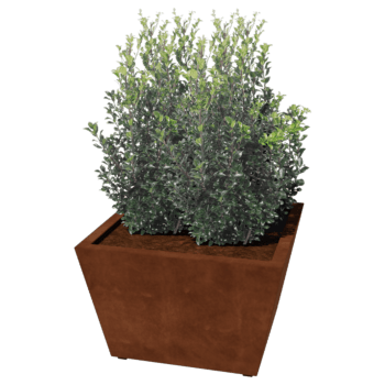 Jardiniere sudată din oțel corten Con 80 x 80 x 50 cm