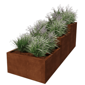 Jardinieră din oțel corten Miami special III 80