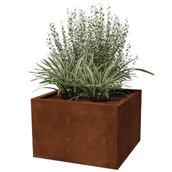 Jardinieră din oțel corten Miami 60 x 60 cm