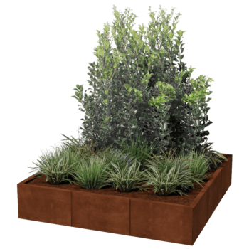 Jardinieră din oțel corten Miami xxl 150 x 150 cm