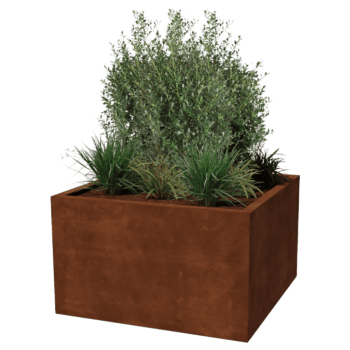 Jardiniere sudată din oțel corten Montana 100 x 100 x 60 cm
