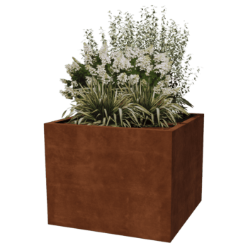 Jardiniere sudată din oțel corten Montana 100 x 100 x 80 cm
