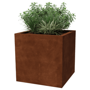 Jardiniere sudată din oțel corten Montana 70 x 70 x 70 cm
