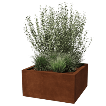 Jardiniere sudată din oțel corten Montana 80 x 80 x 40 cm
