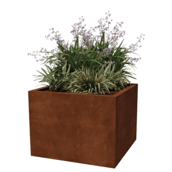 Jardiniere sudată din oțel corten Montana 80 x 80 x 60 cm
