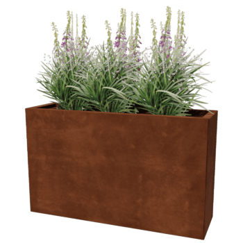Jardinieră din oțel corten Texas 30 x 100 cm