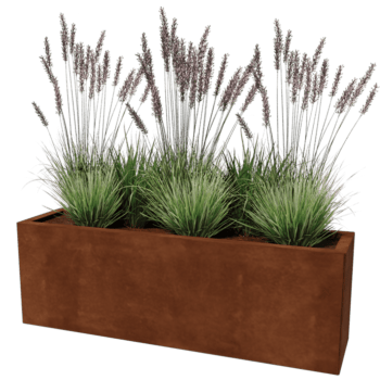 Jardinieră din oțel corten Texas 30 x 120 cm