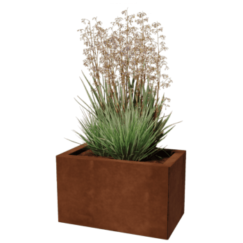 Jardinieră din oțel corten Texas 30 x 50 cm