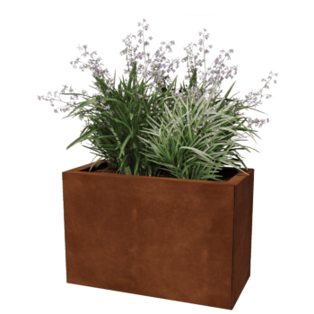 Jardinieră din oțel corten Texas 30 x 60 cm