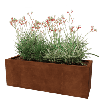 Jardinieră din oțel corten Texas 40 x 120 cm