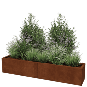 Jardinieră din oțel corten Texas xxl 160 x 30 cm