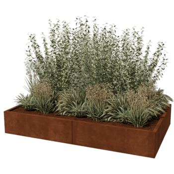 Jardinieră din oțel corten Texas xxl 200 x 120 cm