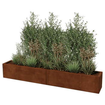 Jardinieră din oțel corten Texas xxl 200 x 30 cm