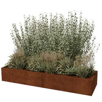 Jardinieră din oțel corten Texas xxl 200 x 60 cm