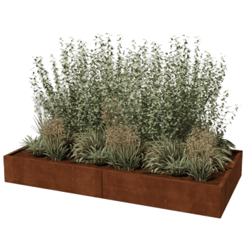 Jardinieră din oțel corten Texas xxl 240 x 120 cm