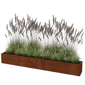 Jardinieră din oțel corten Texas xxl 240 x 30 cm
