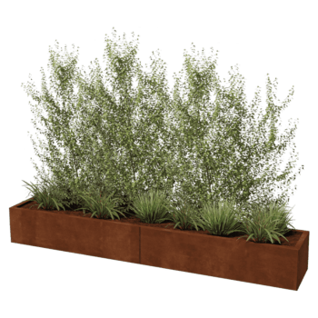 Jardinieră din oțel corten Texas xxl 240 x 40 cm