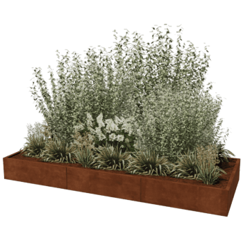 Jardinieră din oțel corten Texas xxl 300 x 120 cm