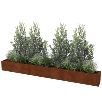 Jardinieră din oțel corten Texas xxl 300 x 30 cm