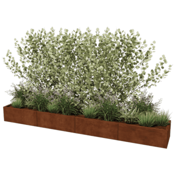 Jardinieră din oțel corten Texas xxl 320 x 50 cm