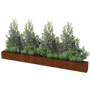 Jardinieră din oțel corten Texas xxl 360 x 30 cm