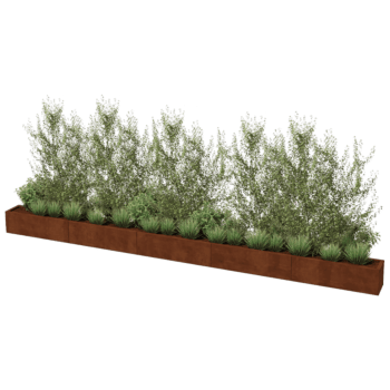 Jardinieră din oțel corten Texas xxl 500 x 30 cm