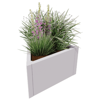 Jardinieră din oțel acoperit cu pulbere Alaska echilateral 60 cm