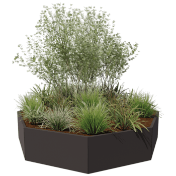 Jardinieră din oțel acoperit cu pulbere Chicago 100