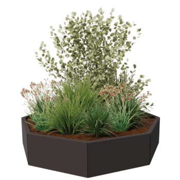 Jardinieră din oțel acoperit cu pulbere Chicago 60