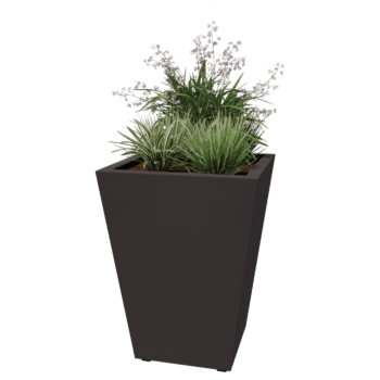 Jardiniere sudată din oțel acoperit cu pulbere Con 60 x 60 x 80 cm