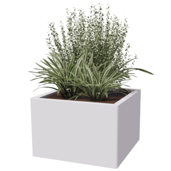 Jardinieră din oțel acoperit cu pulbere Miami 60 x 60 cm