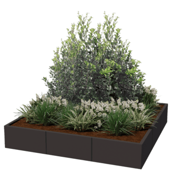 Jardinieră din oțel acoperit cu pulbere Miami xxl 180 x 180 cm