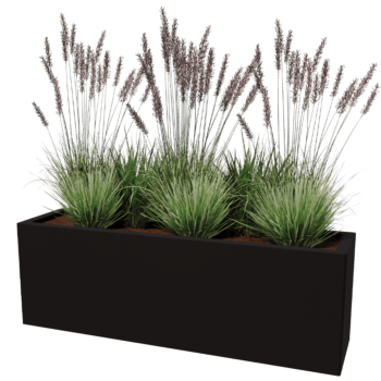 Jardinieră din oțel acoperit cu pulbere Texas 30 x 120 cm