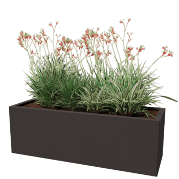 Jardinieră din oțel acoperit cu pulbere Texas 40 x 120 cm