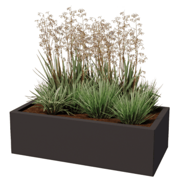 Jardinieră din oțel acoperit cu pulbere Texas 50 x 100 cm