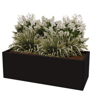 Jardinieră din oțel acoperit cu pulbere Texas 50 x 120 cm
