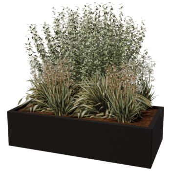 Jardinieră din oțel acoperit cu pulbere Texas 60 x 120 cm